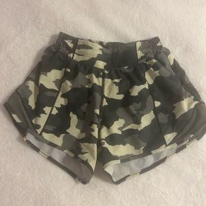 Cute lululemon Hotty Hot shorts in camouflage.